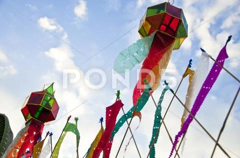 Thai-style lantern. Stock Photos