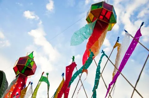 Thai-style lantern. 库存照片