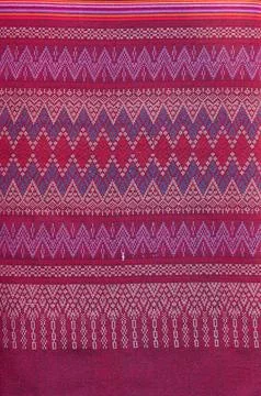 Thai style pattern fabric close up background. Foto stock