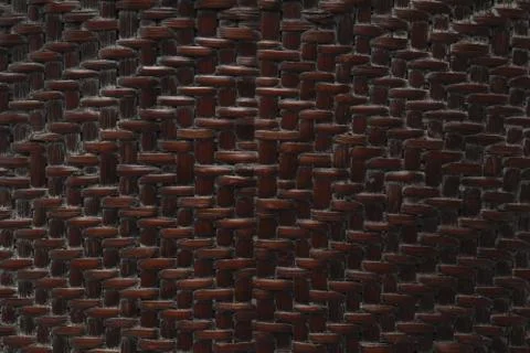 Thai style pattern nature background texture wicker surface for furniture mat Stock Photos