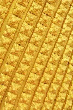 Thai style pattern / Pattern golden background textures of wall traditional d Stock Photos