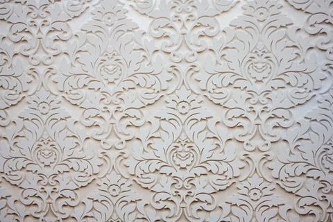 Thai style pattern on white wall background, art pattern Foto stock