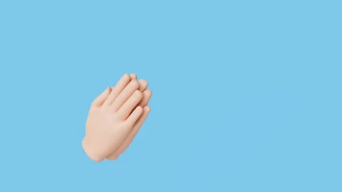 Thai style pay respect isolated on blue background. 3d illustration render,.. Stock Footage 265123692