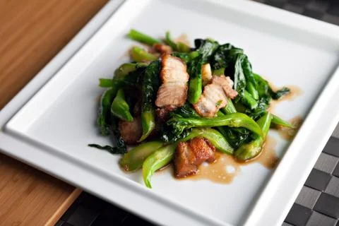 Thai style pork dish Stock Photos