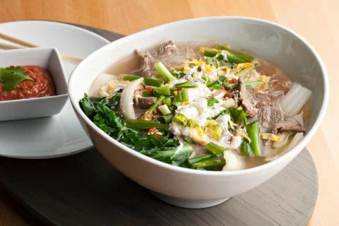 Thai Style Soup with Beef Stock Photos