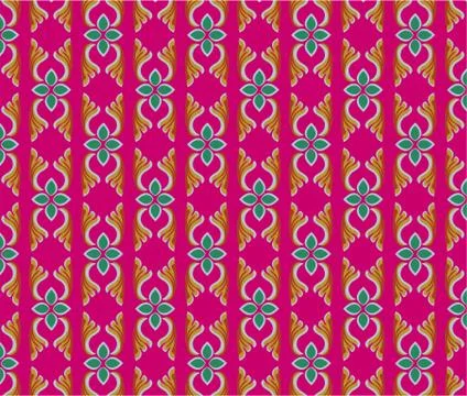 Thai style wallpaper Stock Illustration