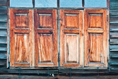 Thai style window Stock Photos