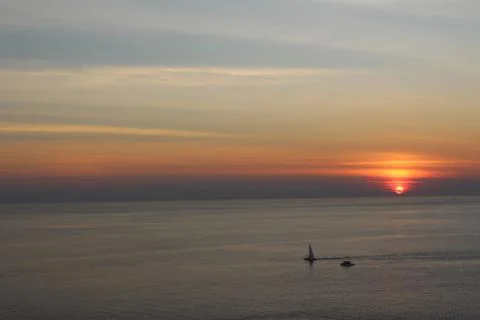 Thai Sunset view Stock Photos