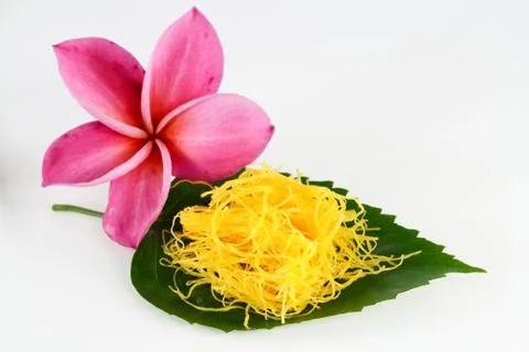 Thai sweets on the leaf Stock Photos