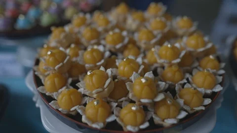 Thai sweets snack Stock Footage 100534186