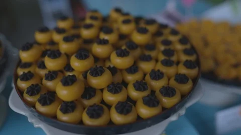 Thai sweets snack Video stock 100534547