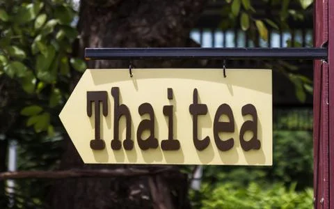 Thai tea banner Stock Photos