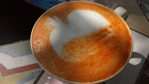 Thai tea latte Stock Footage 76638358