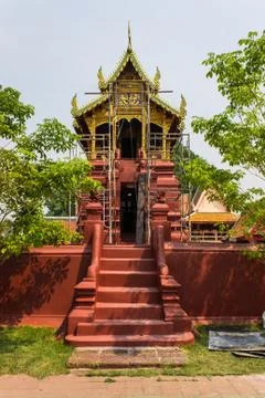 Thai temple construction Stock Photos