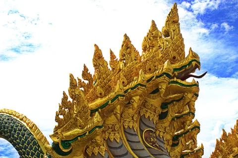 Thai Temple Dragons Stock Photos