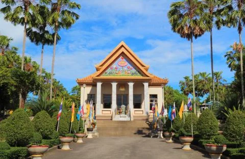 Thai temple in garden Foto stock