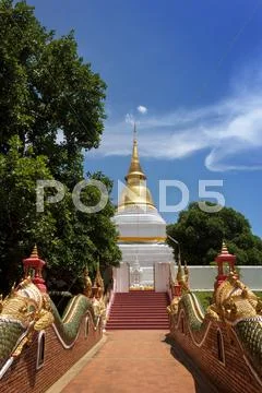 Thai temple in north of thailand Stock Photos