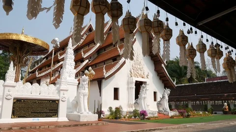 Thai temple, Wat Phra That Chae Haeng - Nan Stock Footage 88263213