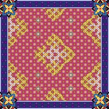 Thai Textile Illustrations, Authentic Thai Fabric Patterns, Thai Silk Patterns Stock Illustration