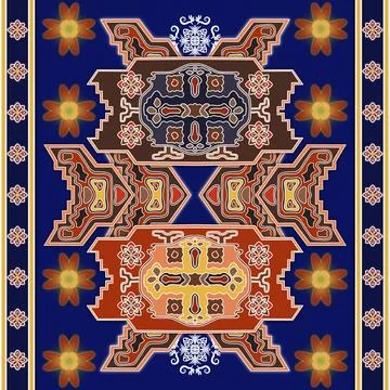 Thai Textile Illustrations, Authentic Thai Fabric Patterns, Thai Silk Patterns Stock Illustration