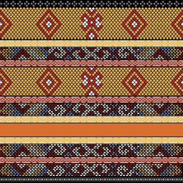 Thai Textile Illustrations, Authentic Thai Fabric Patterns, Thai Silk Patterns Stock Illustration