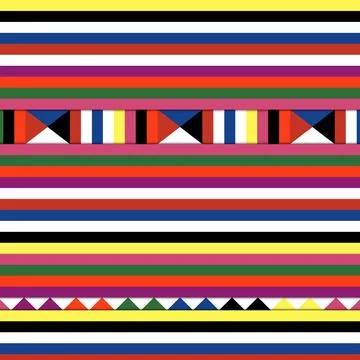 Thai Textile Illustrations, Authentic Thai Fabric Patterns, Thai Silk Patterns Stock Illustration