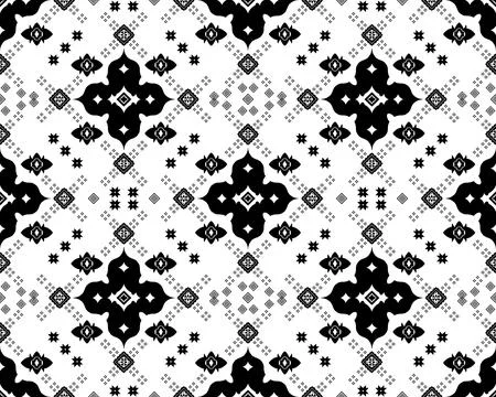 Thai Textile Illustrations, Authentic Thai Fabric Patterns, Thai Silk Patterns Stock-Illustration