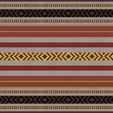 Thai Textile Illustrations, Authentic Thai Fabric Patterns, Thai Silk Patterns Stock Illustration