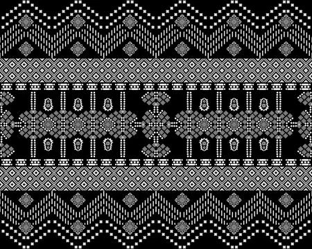 Thai Textile Illustrations, Authentic Thai Fabric Patterns, Thai Silk Patterns Stock Illustration