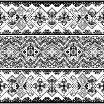 Thai Textile Illustrations, Authentic Thai Fabric Patterns, Thai Silk Patterns Stock Illustration