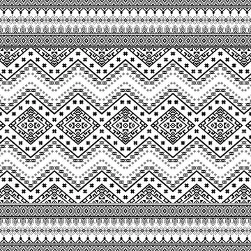 Thai Textile Illustrations, Authentic Thai Fabric Patterns, Thai Silk Patterns Stock Illustration