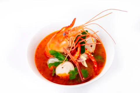 Thai tom yum soup Stock Photos