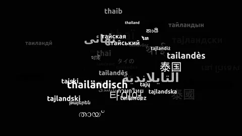 Thai Translated in 46 Worldwide Languages Endless Looping 3d Zooming Wordclou Video stock 145216104