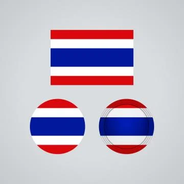 Thai trio flags, vector illustration Stock-Illustration