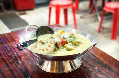 Thai vegetable curry Stock Photos