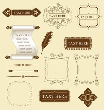 Thai Vintage Frames Stock Illustration