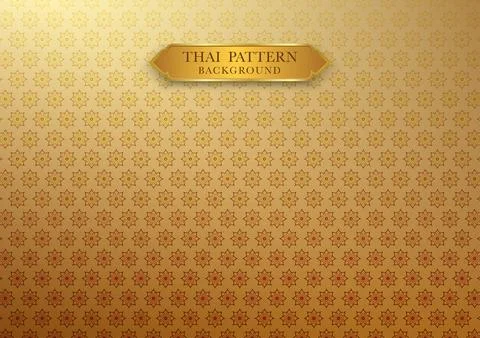 Thai vintage pattern traditional background Stock Illustration