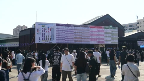Thai voters casting ballots Stock Footage 328113598