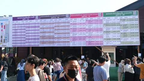 Thai voters casting ballots Stock Footage 328113608