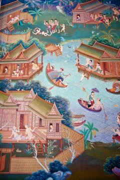 Thai wall Stock Photos