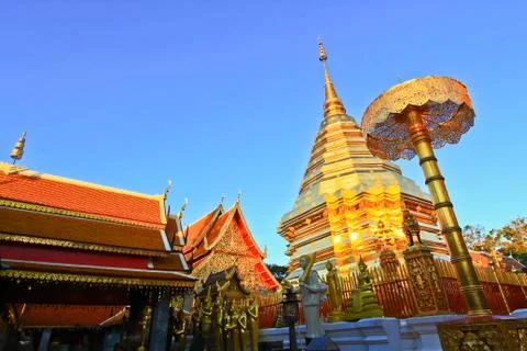 Thai wat doi suthep thailand Stock Photos