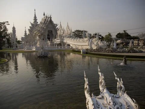Thai white temple 2 Stock Photos