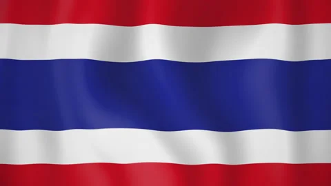 Thailand animated flag. Seamless loop. 4K 스톡 동영상 145465901