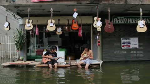 Thailand Ayutthaya Flood 9727 Stock Footage 21038774