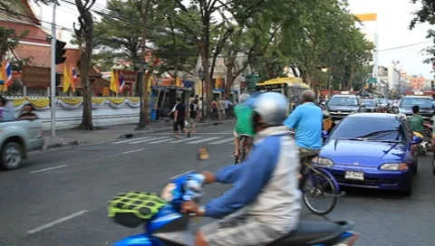 Thailand Bangkok Khaosan road Stock Footage