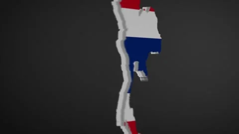 Thailand Border Map Intro Animation Video stock 205036371