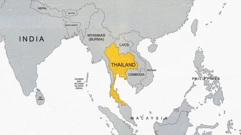 Thailand Breaking News Map 库存影片 291470980