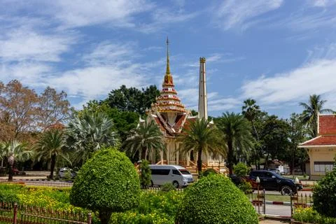 Thailand buddhist temple complex view Stock Photos