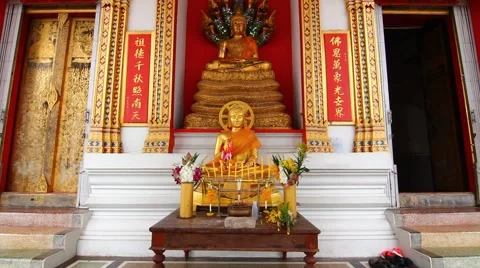 Thailand Buddhist temple Stock Footage 49187604