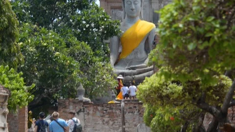 Thailand Buddhist Temple Statue Stock Footage 114515100